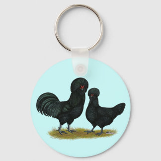 Crevecoeur Chickens Key Ring