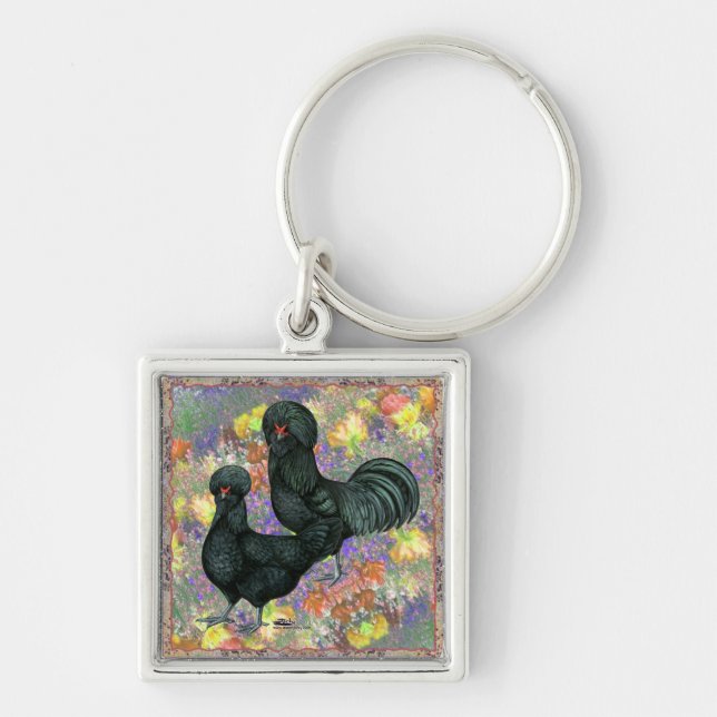 Crevecoeurs and Flowers Key Ring (Front)