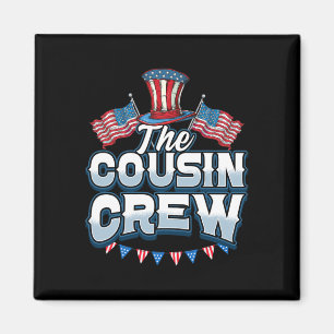 Crew 4th Of July Family Matching Group Cousin Crew Magnet