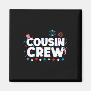 Crew 4th Of July Patriotic American Family Matchin Magnet