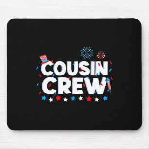 Crew 4th Of July Patriotic American Family Matchin Mouse Pad