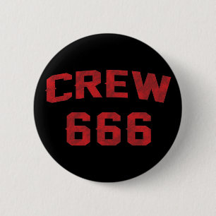 Crew 666 6 cm round badge