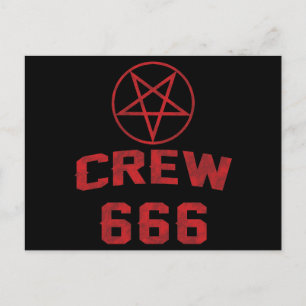 Crew 666 Pentagram Postcard