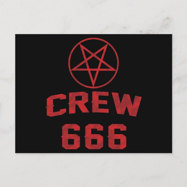 Crew 666 Pentagram Postcard (Front)