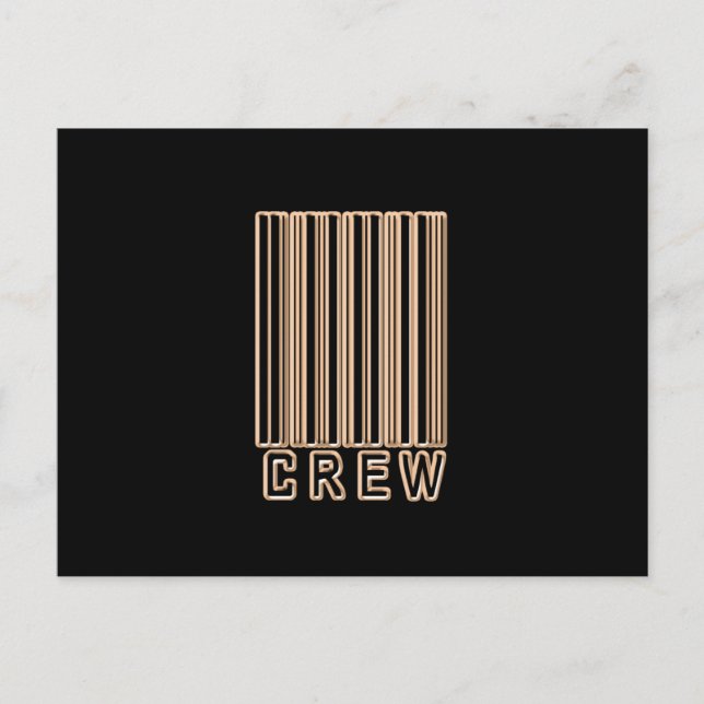 Crew Barcode Postcard (Front)