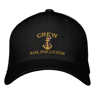 Crew Customise with Your Name Rope Anchor Embroidered Hat