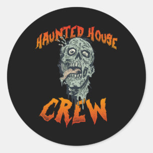 Crew Haunted Bewitch House - Halloween  Classic Round Sticker