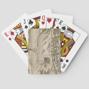 Crew killing and skinning bears, outside the cabi playing cards