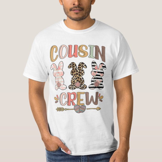 Crew Leopard Easter Bunny Rabbit T-Shirt (Front)