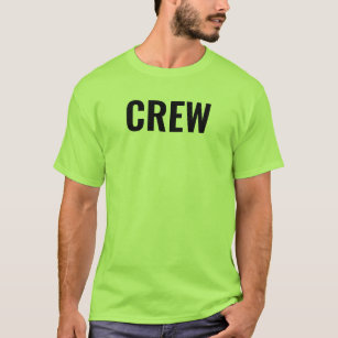 Crew Lime Green Double Sided Design Staff Mens T-Shirt
