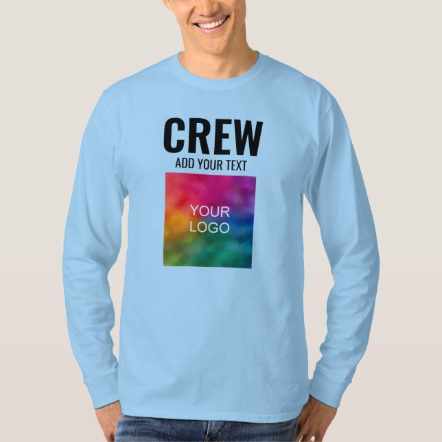 Crew Mens Long Sleeve Double Sided Print T-Shirt (Front)