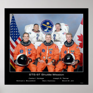 Crew of the NASA STS-97 Shuttle Poster