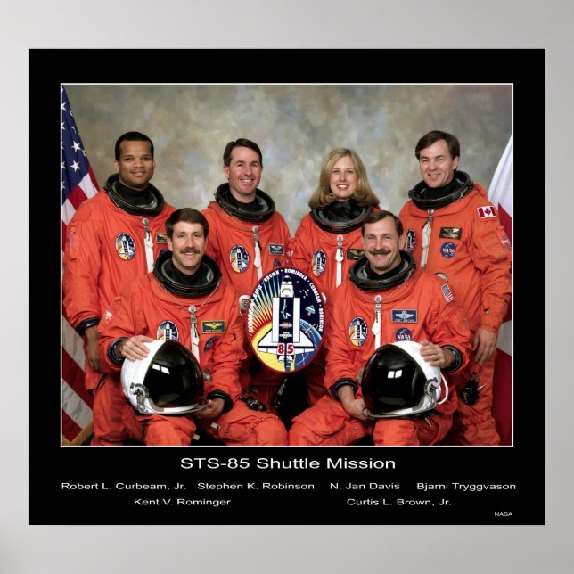 Crew of the STS-85 Shuttle Mission... Poster (Front)