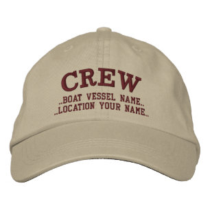 CREW Personalise it! Your Boat Your Name Embroidered Hat