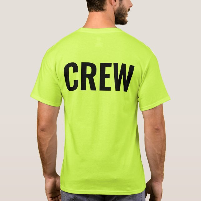 Crew Personalised Employee Work T-Shirt (Back)