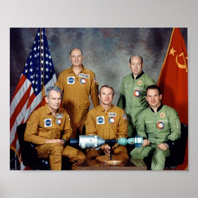 Crew Portrait for the Apollo-Soyuz Test Project Poster (Front)