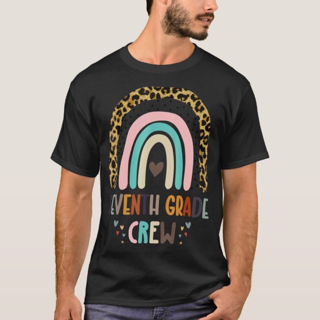 Crew Seventh Grade Boho Rainbow Back To School For T-Shirt (Front)