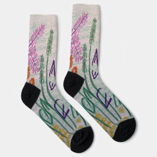 Crew Socks Abstract Botanicals Design
