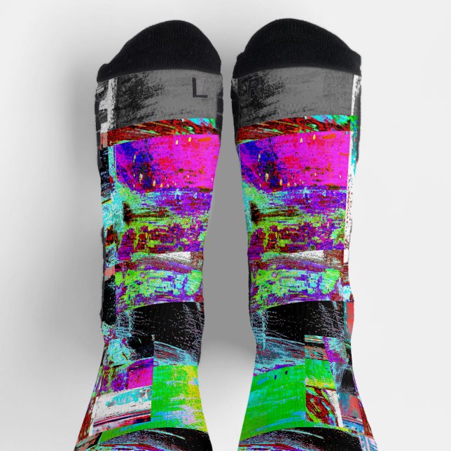 Crew Socks – Abstract Grid (Top)
