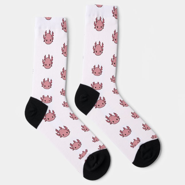 Crew Socks Axolotl cute pink (Right)