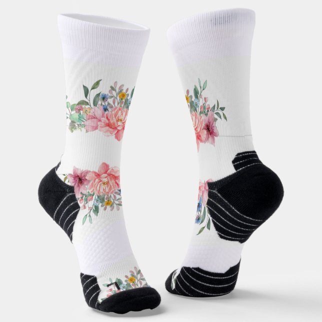 Crew Socks Colourful Floral     (Angled)