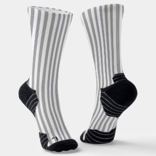 Crew Socks Colourful Happy Grey & White