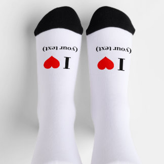 Crew Socks - Custom I heart (your text) 