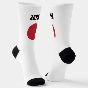 crew socks with flag of JAPAN