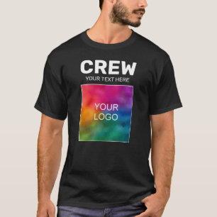 Crew Staff Budget Double Sided Logo Print Mens T-Shirt