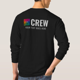 Crew Staff Logo Mens Modern Double Sided Print T-Shirt