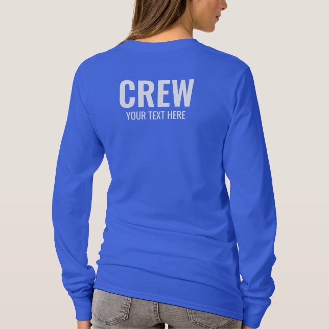 Crew Team Member Womens Front And Back Design T-Shirt (Back)