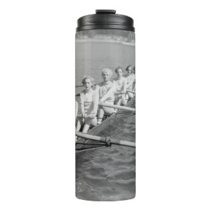 CREW TEAMvintage, sport, row, team, boat, retro, c Thermal Tumbler
