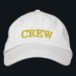 CREW White Basic Adjustable Cap Embroidered Hat<br><div class="desc">Customisable CREW hat. Embroidered - Choose your thread colour and change text or leave as is.</div>