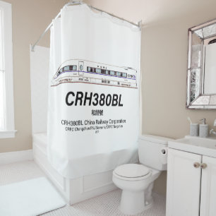 CRH380BL China Railway High-Speed Electric Train Shower Curtain
