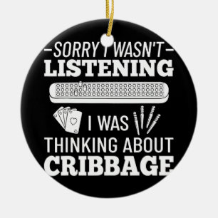 Cribbage Board Player Card Game Rules Crib Play Ceramic Tree Decoration