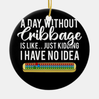 Cribbage Board Player Card Game Rules Crib Play Ceramic Tree Decoration