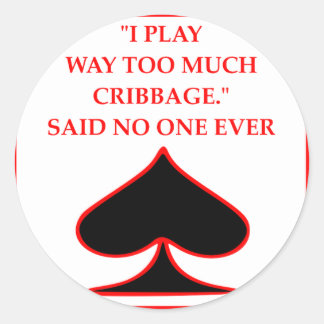 CRIBBAGE CLASSIC ROUND STICKER