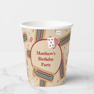 Cribbage Game Themed Personalised Party Paper Cups