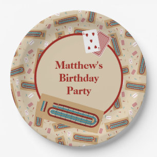 Cribbage Game Themed Personalised Party Paper Plate