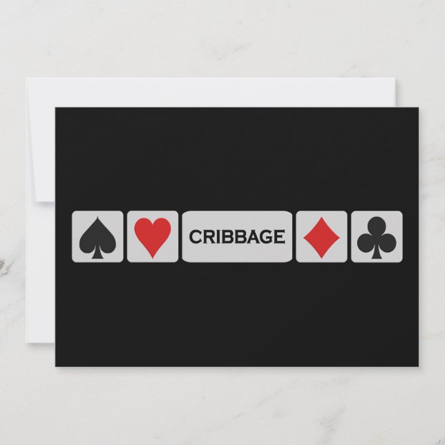 Cribbage invitation - customise! (Front)