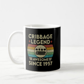 Cribbage Legend 65 Years Old Awesome Since 1957 Cr Coffee Mug