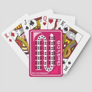 Cribbage Playing Cards Personalized Pink