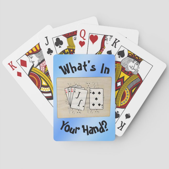 Cribbage Playing Cards - Spades 29 Hand (Back)