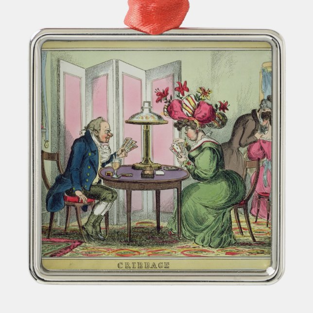 Cribbage, published by Thomas McLean, London (colo Metal Tree Decoration (Front)