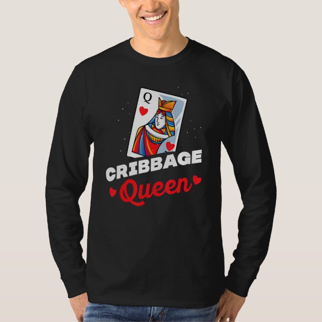 Cribbage Queen  His And Hers Matching Couples Crib T-Shirt (Front)