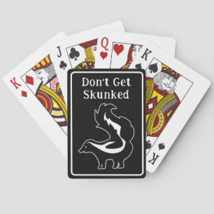 Cribbage Skunked Cute Black and White Playing Cards