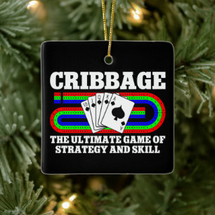 Cribbage The Ultimate Game Of Strategy And Skill Ceramic Ornament