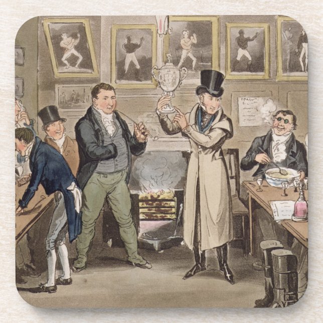 Cribb's Parlour: Tom introducing Jerry and Logic t Coaster (Front)
