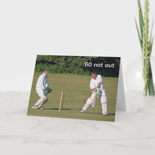 Cricket 60th birthday card (Front)