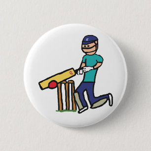 Cricket 6 Cm Round Badge